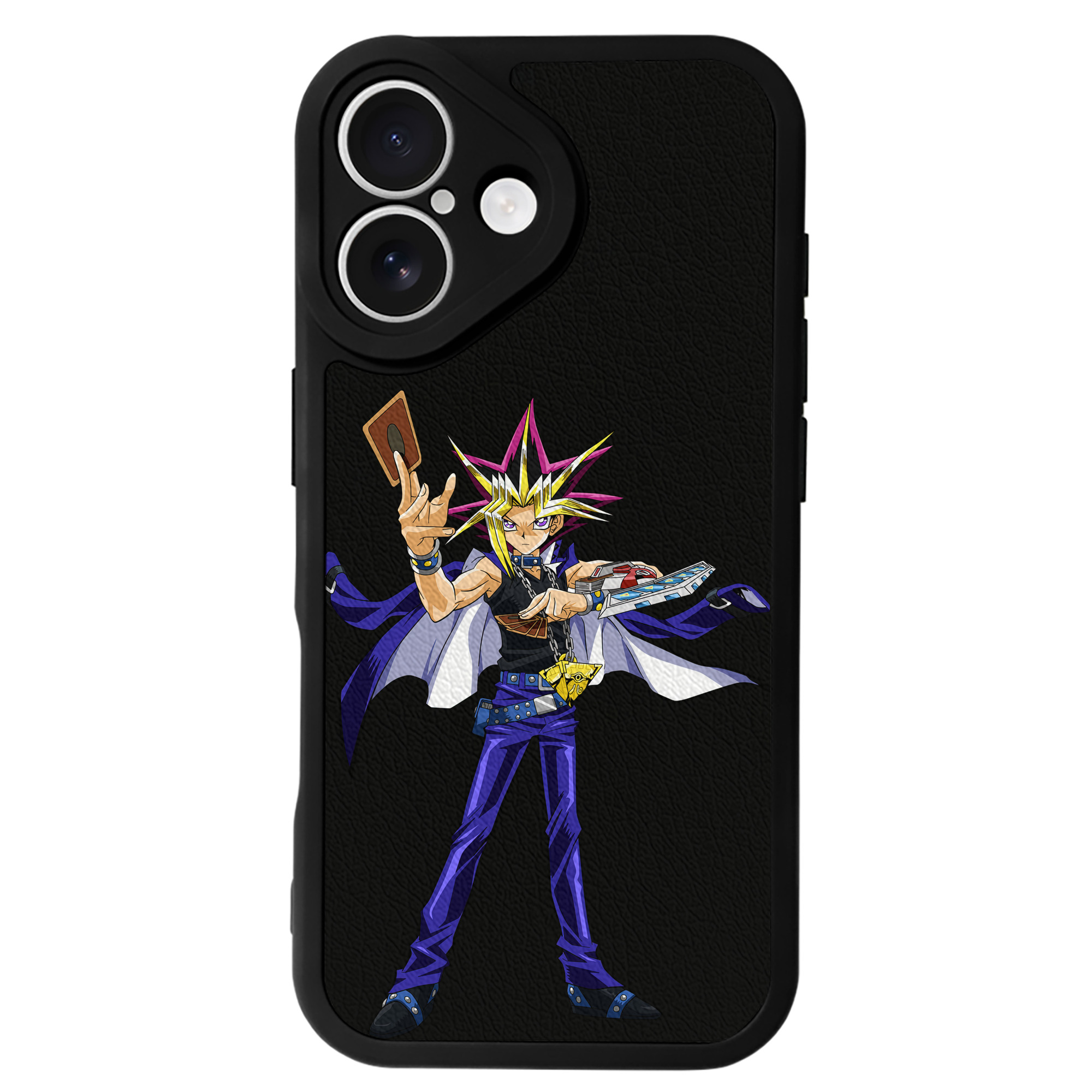 （画像用） 遊☆戯☆王 Yu-Gi-Oh! 【iPhone 16シリーズ対応】シリコンスマホケース（レザー調） 材質：シリコン